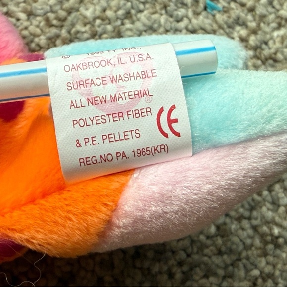 Lips The Fish Ty Beanie Baby Rare Look Retired W/ Errors - Picture 6 of 7